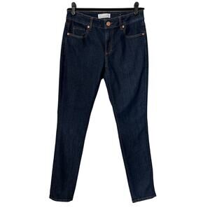 Loft Jeans Womens Size 26/2‎ Curvy Skinny Blue Medium Wash Mid Rise Stretch